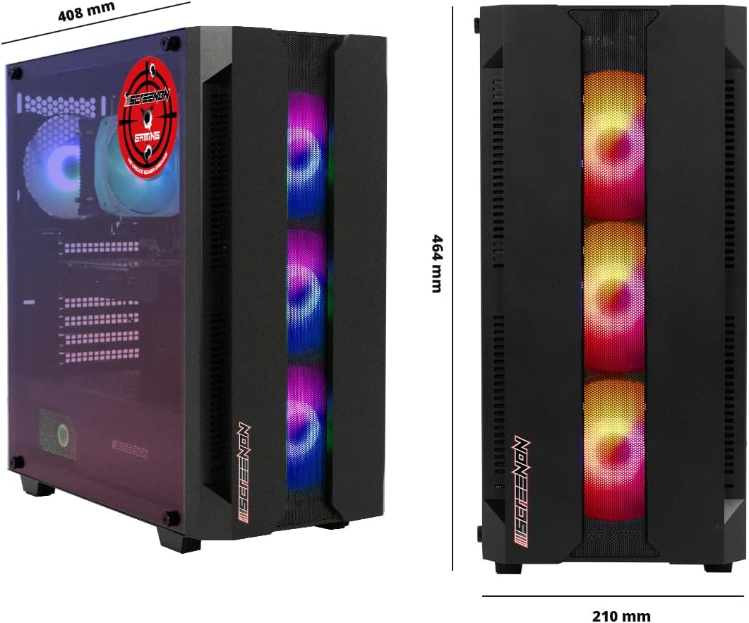 ScreenOn Gaming PC Ryzen 5 5600G • Radeon Vega 7 (2 GB) Grafikkarte • 16 GB RAM DDR4 3200 MHz • 1000