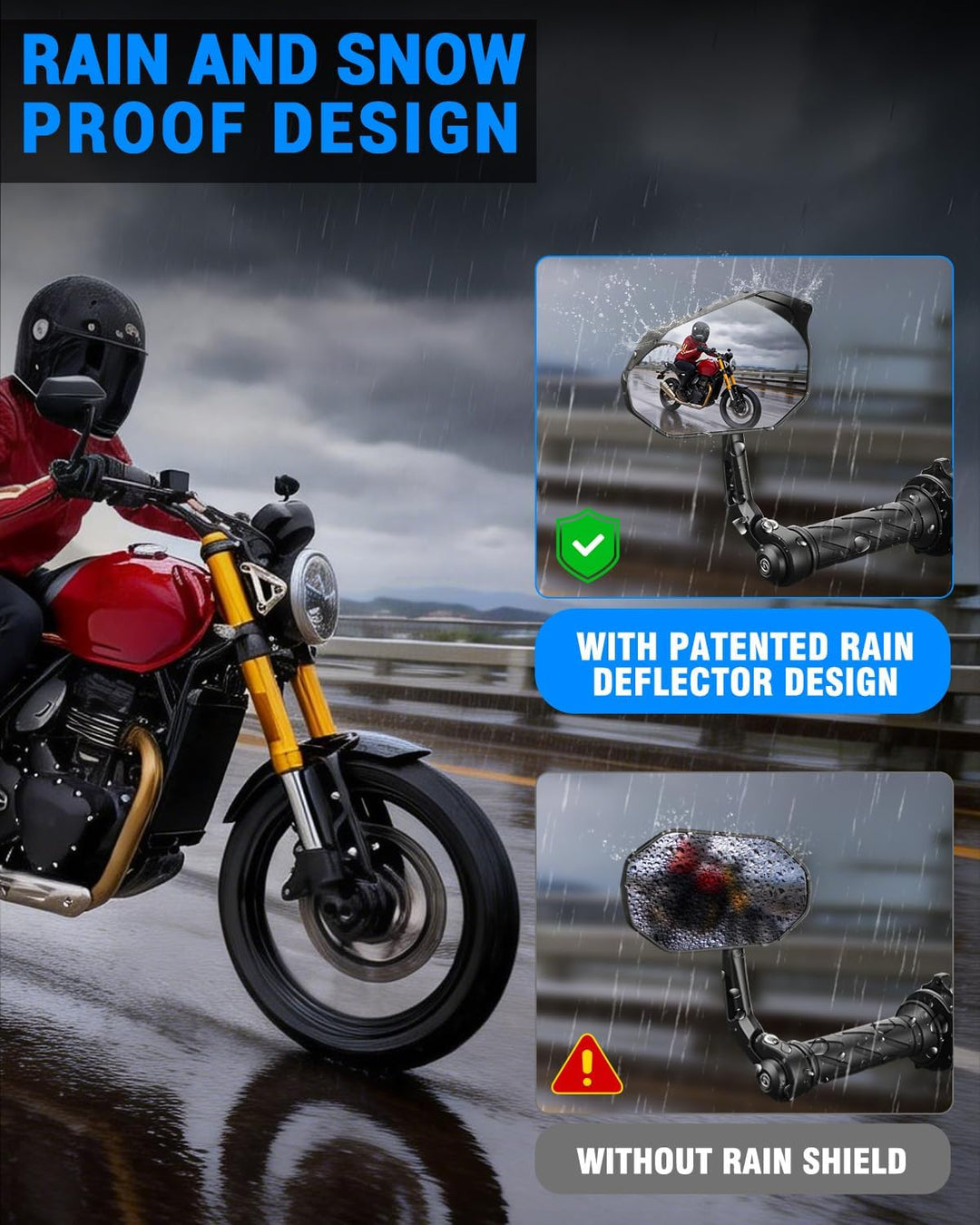 SUPAREE Motorrad Spiegel Lenkerenden Lenkerendenspiegel e geprüft Motorrad motorrad spiegel mit e nu