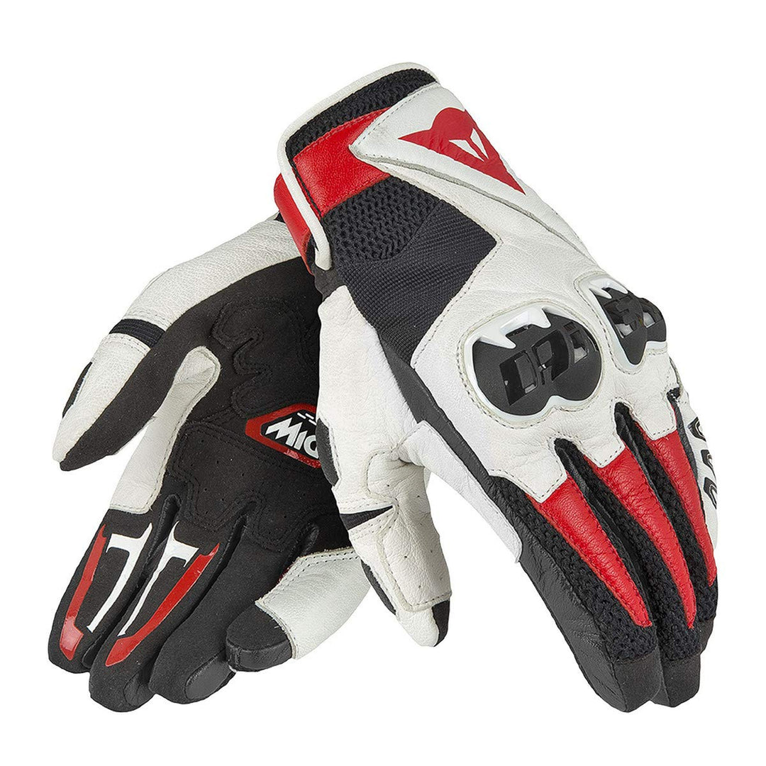 Dainese Mig C2 Unisex Motorradhandschuhe, XXL Schwarz/Weiss/Lava-Rot