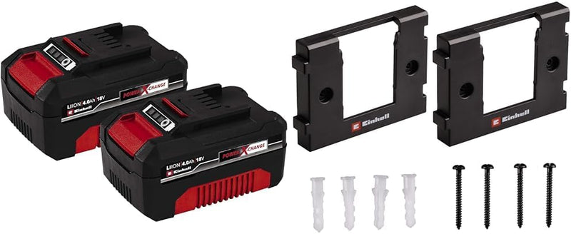 Original Einhell Akku PXC-Twinpack 4,0 Ah Power X-Change (Li-Ion, 18 V, 2X 4,0 Ah-Akkus, universell