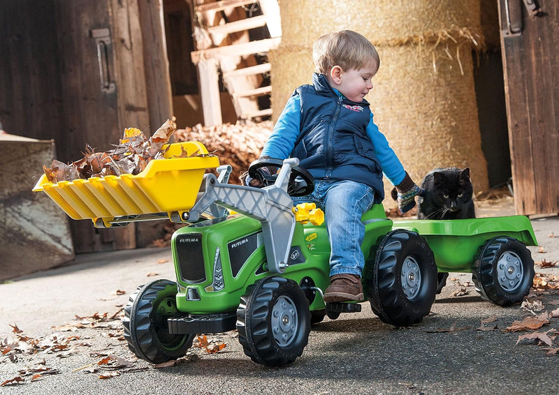 Rolly Toys Traktor rollyKiddy Futura (inkl. rollyKid Lader + Trailer, Heckkupplung, für Kinder von 2