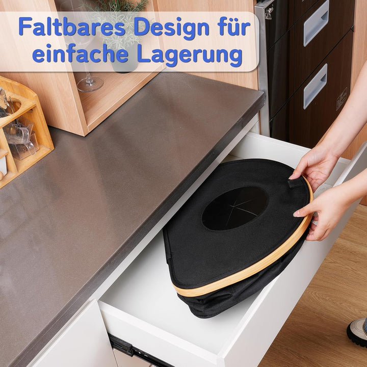 efluky Pfandflaschen Sammelbehälter mit Deckel, 100L Gross Pfandflaschen Aufbewahrung mit Zwei Trage