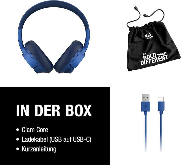 Fresh 'n Rebel Clam Core Bluetooth kopfhörer Over Ear mit ENC-Mikrofon (perfekte Anrufe), Kabellose