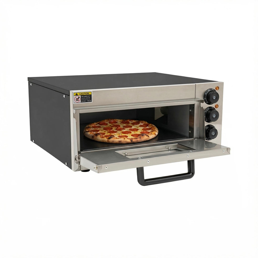 Elektro-Pizzaofen 2000W, Tischbackofen 20L mit Timer 50-350°C 220V Einzelstock-Ofen für Haushalt, Ga