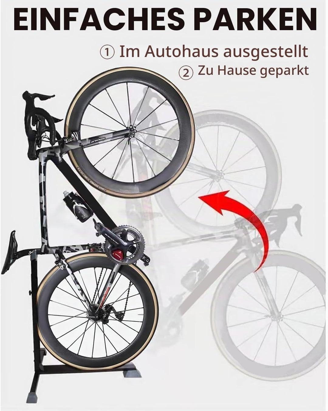 Fahrradständer Boden Vertikaler Fahrradständer, Aufrechter Bodenständer für die Aufbewahrung von Fah