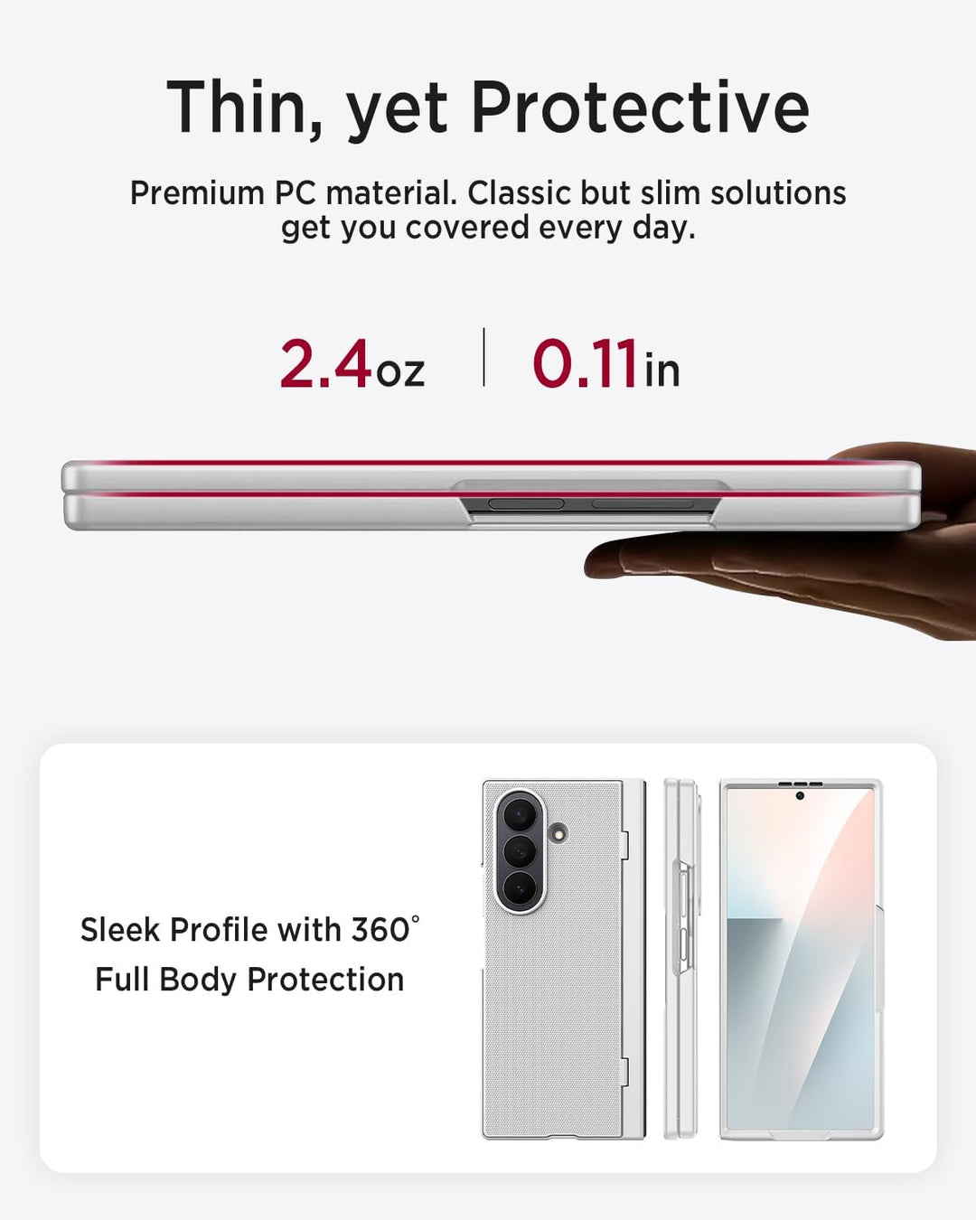 Miimall Handyhülle Kompatibel mit Samsung Galaxy Z Fold 7 Hülle mit Ständer, [Privacy Displayschutz]