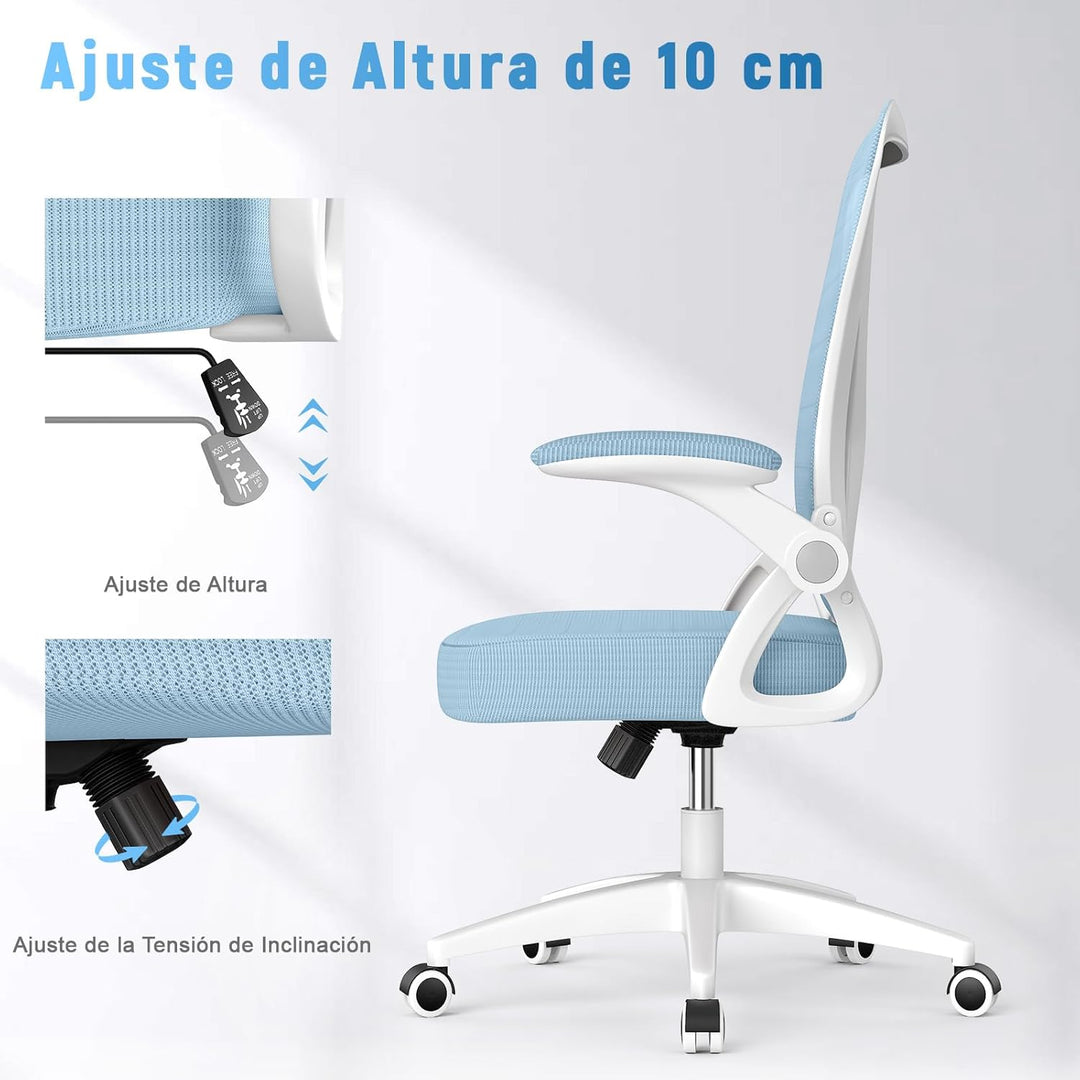 rattantree Bürostuhl, Ergonomischer Schreibtischstuhl mit Lendenwirbelstütze, Verstellbare Armlehnen