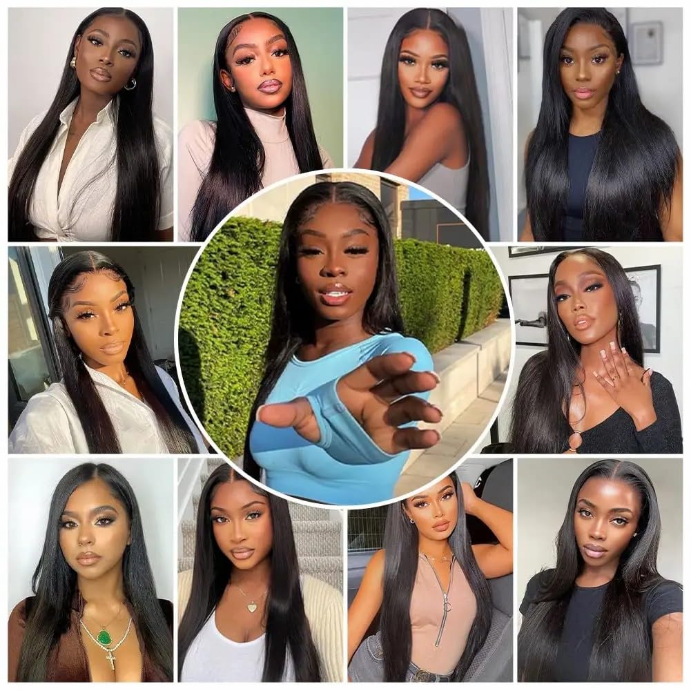 DaiMer 14 Inch Straight Human Hair Bundles 1 Bundles Human Hair Double Weft Weave Straight Hair Bund