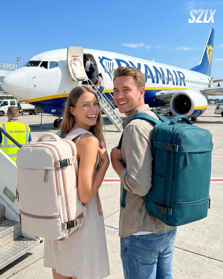 SZLX Grosser Reiserucksack Damen,Vakuum Rucksack mit Pumpe Ryanair Handgepäck 40x30x20 Herren, Wizza