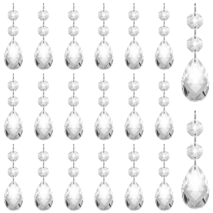 Belle Vous Glaskristalle zum Aufhängen - 8,6cm Kronleuchter Perlen Anhänger Tropfen (20er Pack) - De