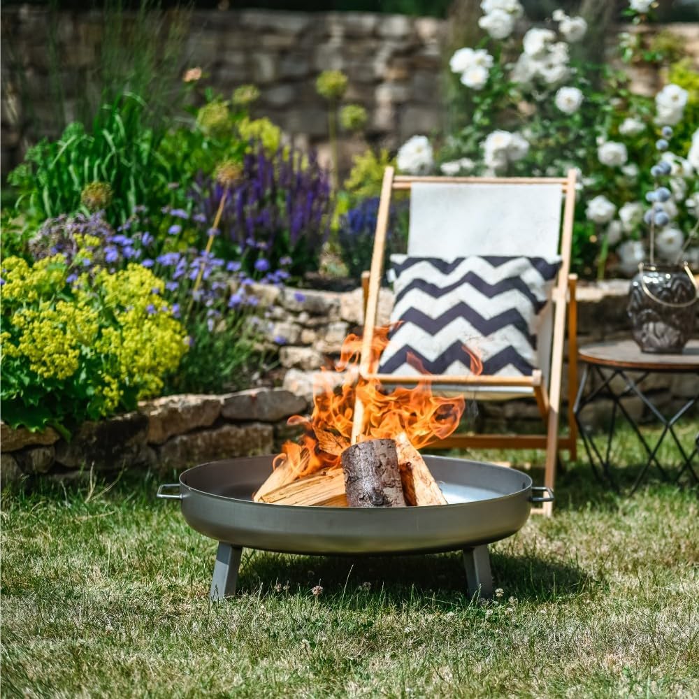 Czaja® Feuerschale Bonn 80 cm mit Funkenschutz Flamme | Feuerschalen mit Funkengitter für den Garten