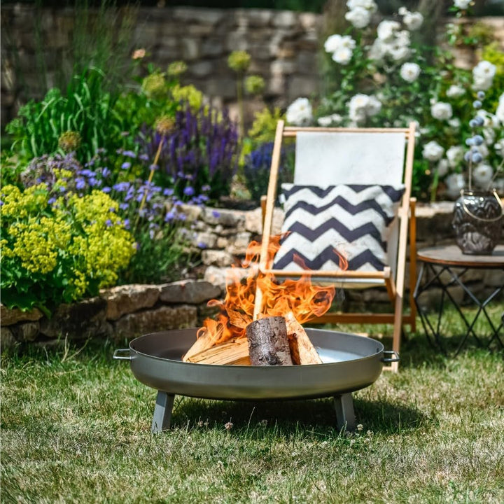 Czaja® Feuerschale Bonn 80 cm mit Funkenschutz Flamme | Feuerschalen mit Funkengitter für den Garten