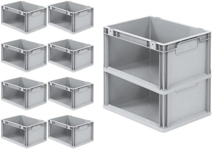 SparSet 10x Eurobox NextGen Store | HxBxT 22x30x40cm | 20 Liter | Seite offen | Eurobehälter, Transp