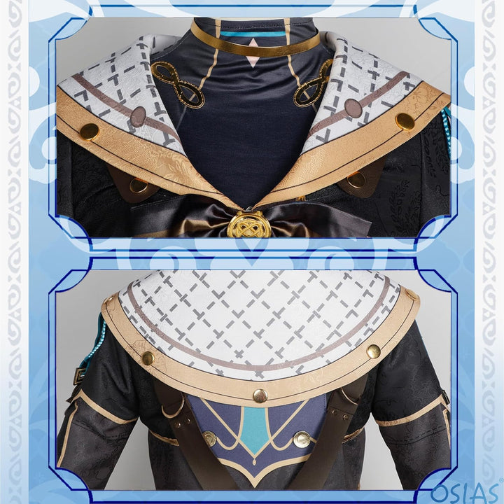 OSIAS Genshin Impact Cosplay Kostüm, verbesserte Version mit hochwertigen Stoffen, Accessoires und P