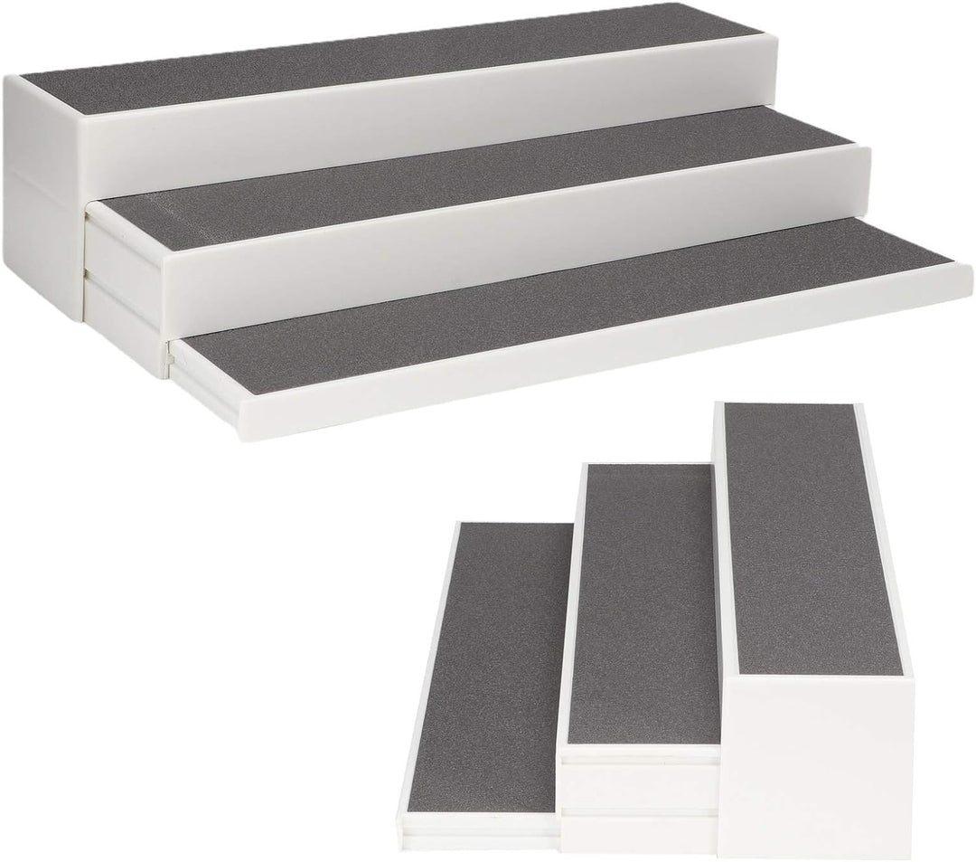 Cikonielf 3-stufiges, erweiterbares Gewürzregal Stufenregal Gewürze Organizer Halter für Küchenarbei