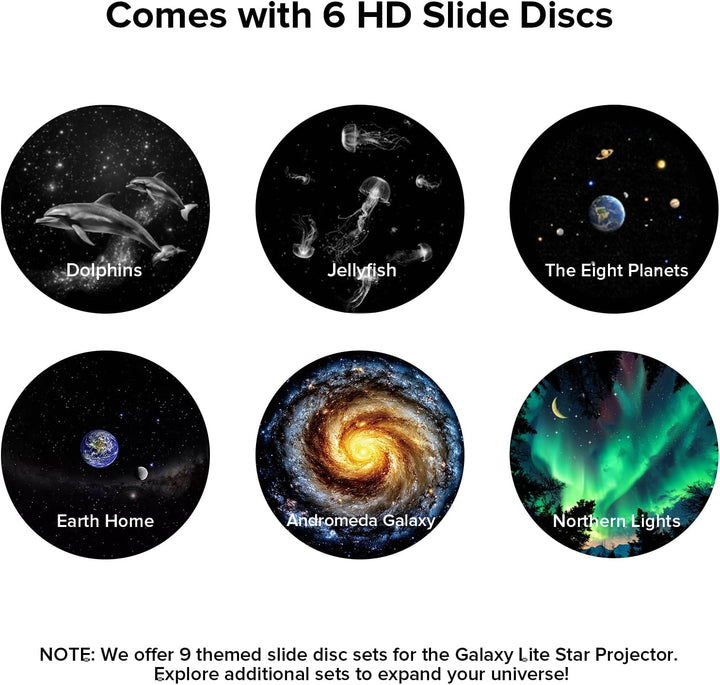 YUNRAY Sternenhimmel Projektor Scheiben - Ultra HD Discs Set, kompatibel mit YUNRAY Galaxy Lite Star