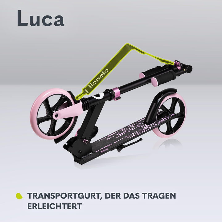 LIONELO Luca Klappbarer Roller für Kinder und Erwachsene bis 100kg Verstellbar und leicht nur 4kg Ro