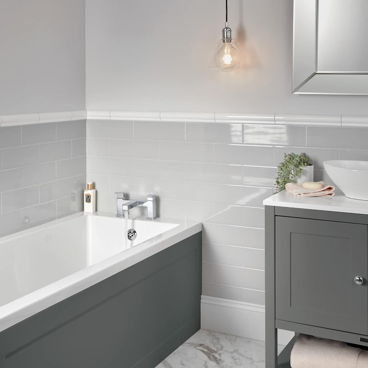 hansgrohe Wannenarmatur Vernis Shape, für 1 Funktion, Chrom Chrom Wanne, Chrom Wanne
