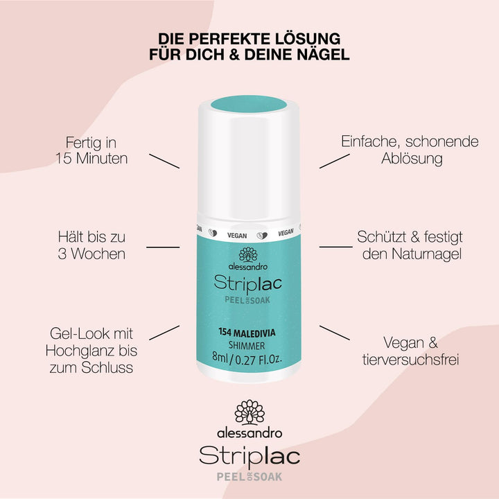 alessandro Striplac UV-Nagellack Maledivia – Schonend und langanhaltend – Einfache Entfernung dank P
