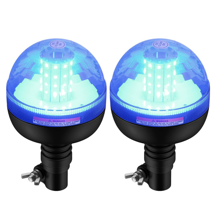 Justech 2x 40 SMD LED Rundumleuchte Warnleuchten Rundumlicht mit Blinkleuchte Blitzleuchte IP56 Magn