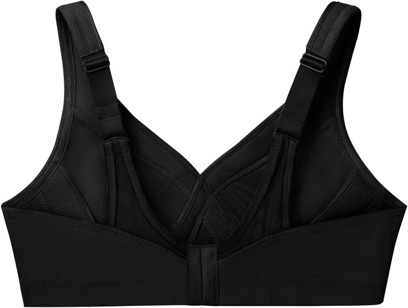 Glamorise Damen Sports Bra, Undurchsichtige 75B Schwarz, 75B Schwarz