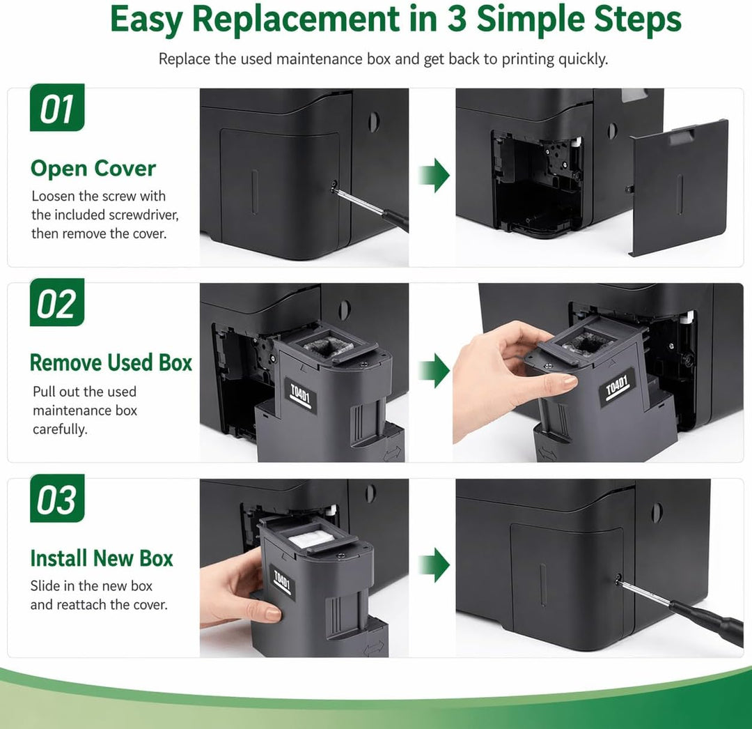 ATTA T04D1 Wartungsbox Kompatibel für Epson T04D100 C13T04D100 für ET-4750 ET-4850 ET-3750 ET-15000