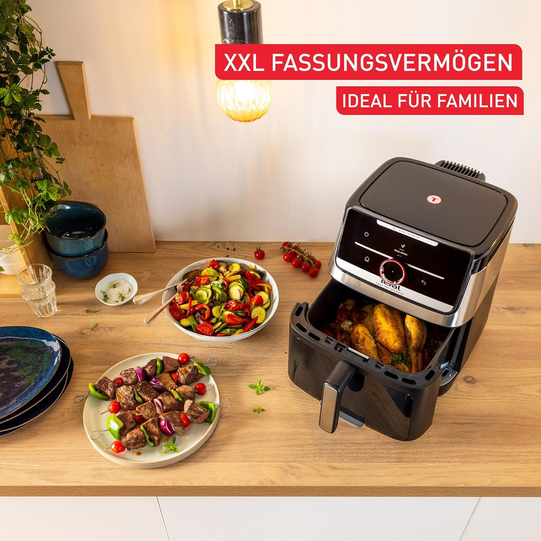 Tefal Easy Fry Silence Heissluftfritteuse, 7 L Fassungsvermögen, Silent-Technologie, Smart Assist Sy