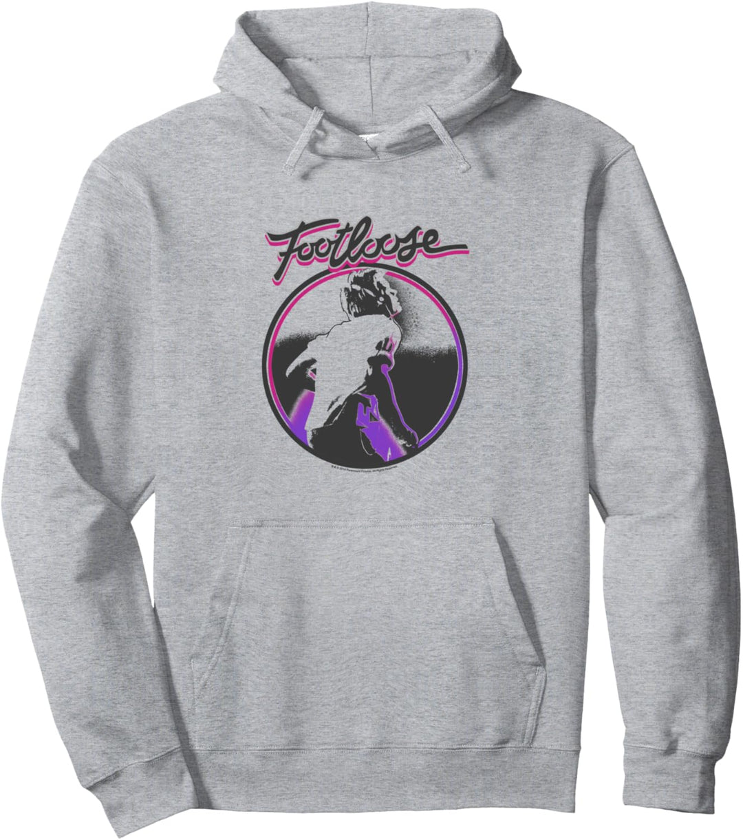 Footloose Ren McCormack Circle Portrait Title Logo Pullover Hoodie