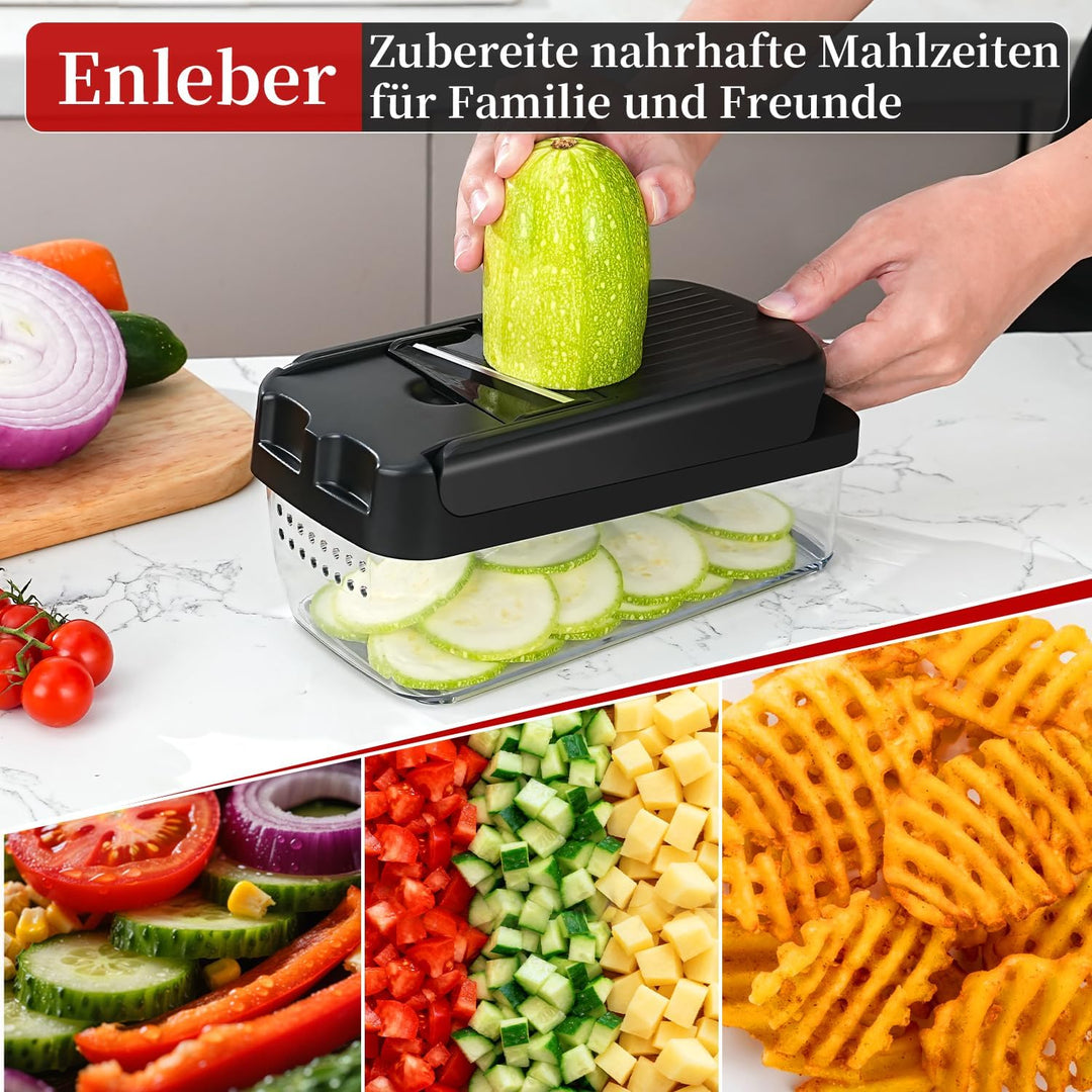 Gemüseschneider, Gemüsehobel Mandoline Gemüsehobel Salatschneider Gurkenhobel Multi Zerkleinerer, Ka