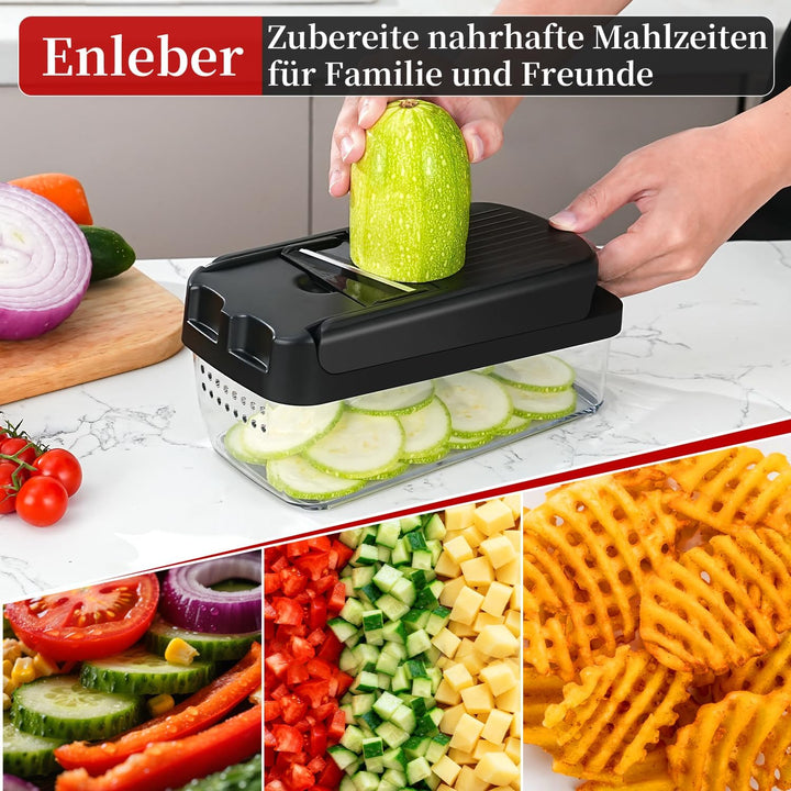 Gemüseschneider, Gemüsehobel Mandoline Gemüsehobel Salatschneider Gurkenhobel Multi Zerkleinerer, Ka