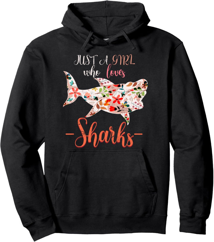 Meeresbewohner Ozean Tier Geschenk Vintage Hai Mädchen Pullover Hoodie