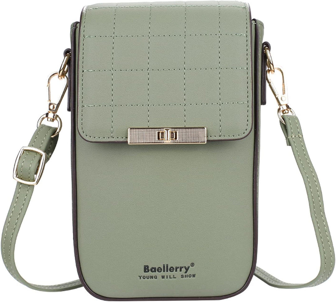 FANDARE Damen-Umhängetasche, Umhängetasche, Handytasche, Kartenbrieftasche, tragbare Handy-Clutch, l