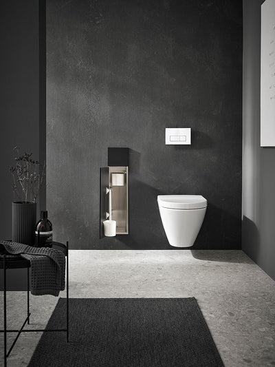 Emco ASIS Pure Unterputz-Schrankmodul für die Klobürstengarnitur, Badezimmerschrank mit Toilettenpap