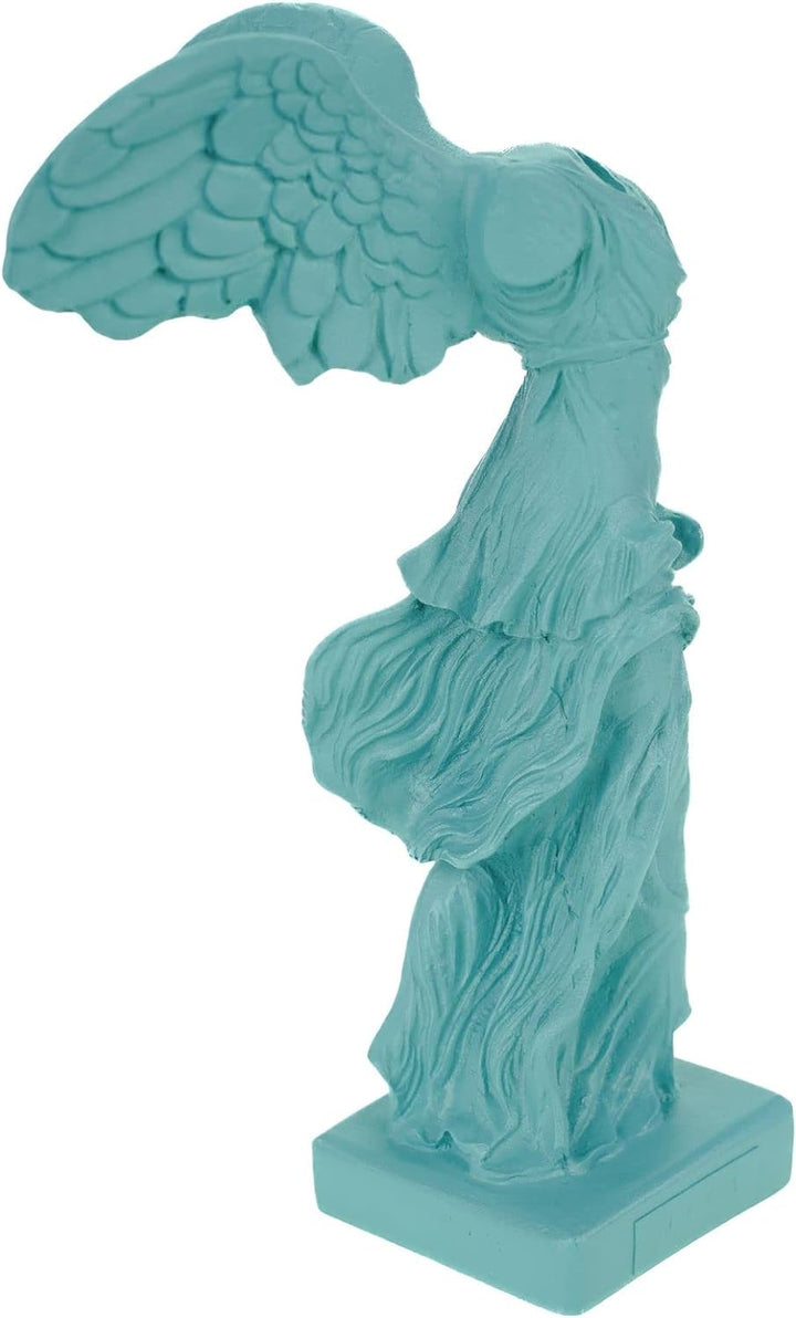 Kremers Schatzkiste Alabaster Nike Siegesgöttin von Samothrake Figur Skulptur 20 cm Türkis Siegesden