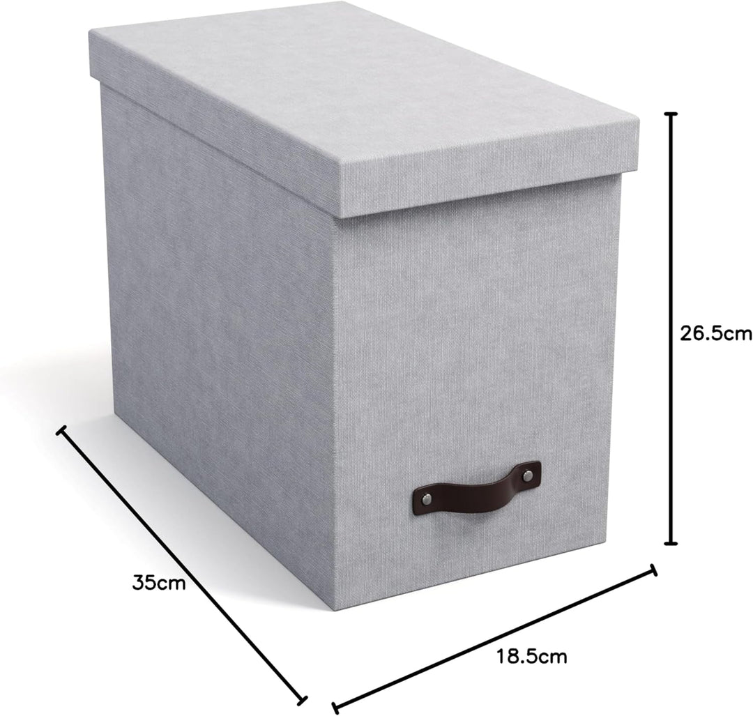 BIGSO JOHAN Hängeregisterbox A4 – Hängemappenbox mit Deckel und Griff – Schreibtischablage für Hänge