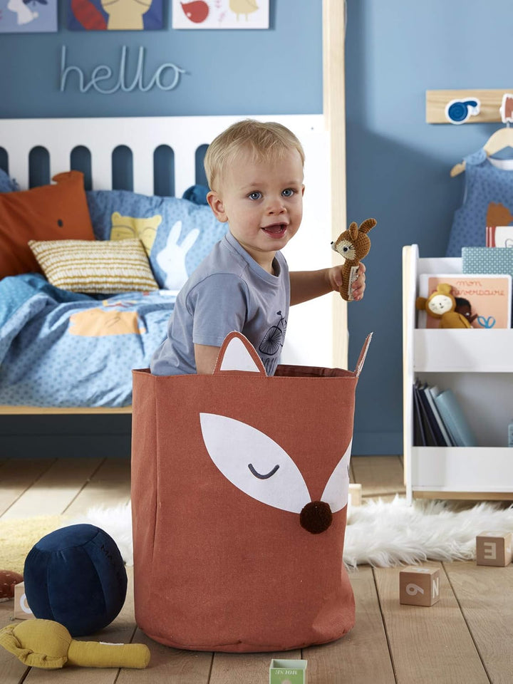 VERTBAUDET Aufbewahrungskorb für Kinderzimmer, Fuchs braun ONE SIZE, Braun