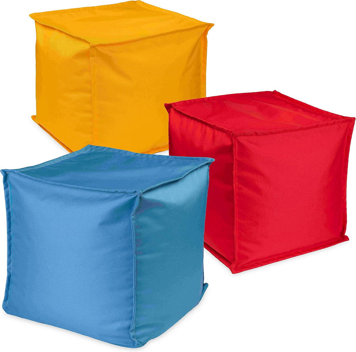 chilly pilley Sitzsack Sitzhocker mit EPS-Perlen Füllung 40x40x40cm Fusshocker Sitz-Pouf für Kinder