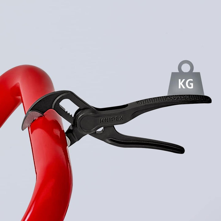 KNIPEX Cobra® XS Mini-Wasserpumpenzange, 100 mm, Muttern bis 24 mm, Rohre bis 28 mm, Selbstklemm-Eff