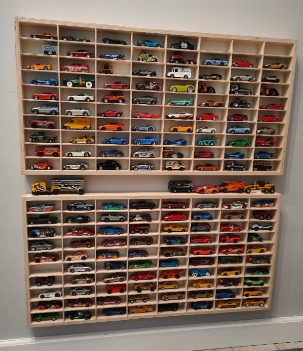 Dekoralove HOLZORGANISATOR 80X40CM für Schubladen kompatibel für Hot Wheels Schmuck Holz Aufbewahrun