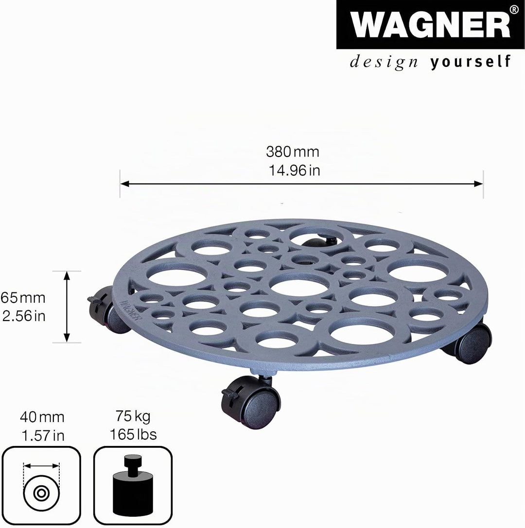 WAGNER, schieferGrau, (Ø) 38 x (H) 6,5 cm (Ø) 38 x (H) 6,5 cm Schiefergrau, (Ø) 38 x (H) 6,5 cm Schi