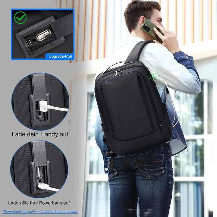 FENRUIEN Laptop Rucksack 26L-38L Rucksack Business Rucksack Herren Laptop Tasche 15.6 Zoll für Herre