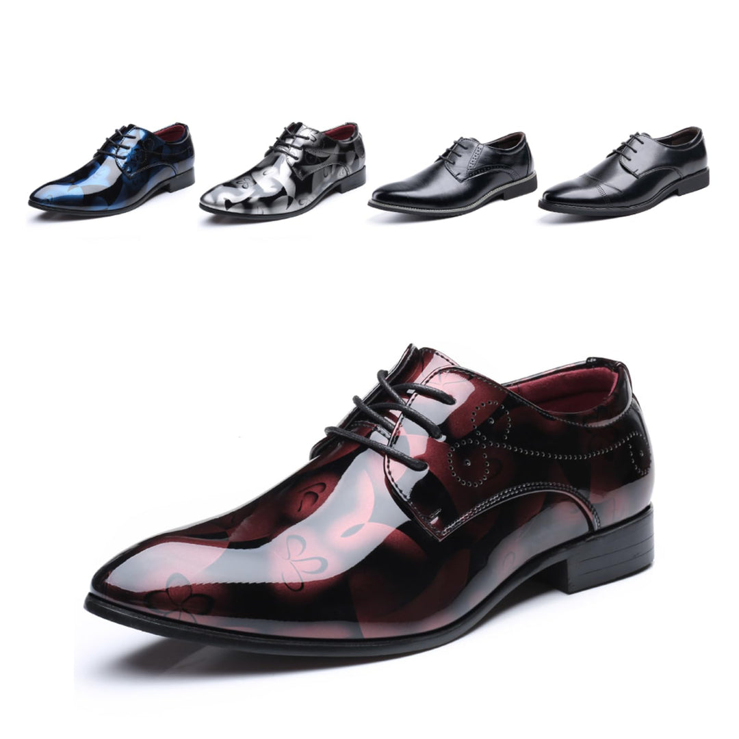 Anzugschuhe Herren Oxford Derby Schuhe Brogues Lederschuhe Hochzeitsschuhe Schnürhalbschuhe Klassisc