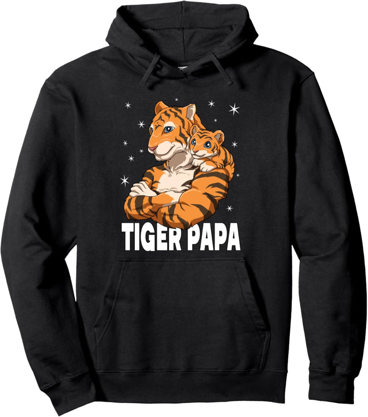 Tiger Papa Tiger Vater und Baby Papa Vatertag Pullover Hoodie
