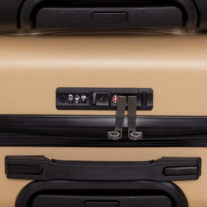 NUMADA – Handgepäck Koffer Trolley ABS PackPro T20 (56x37x22cm) mit TSA-Schloss und 4 Doppelrollen.
