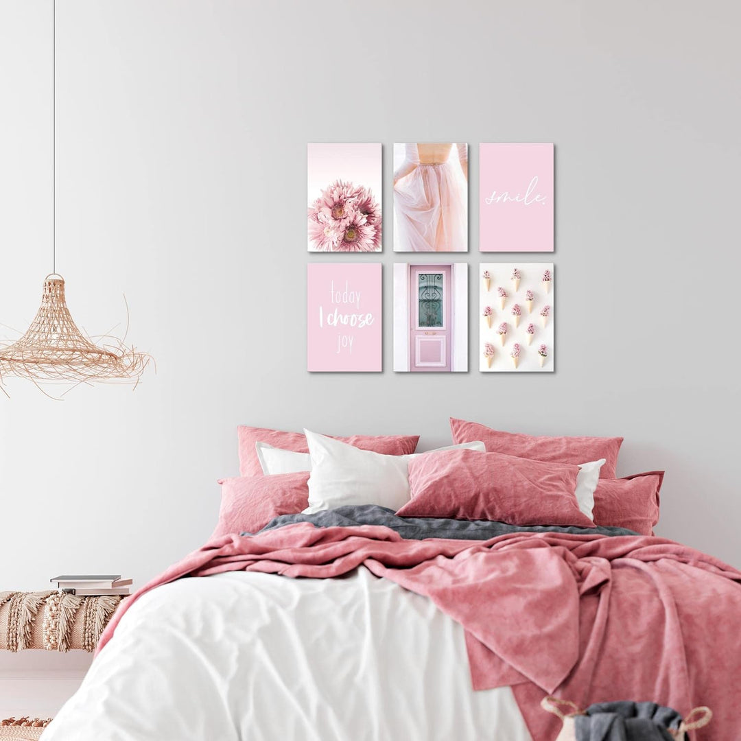Novart Wandbilder Set - KOMPLETT AUFHÄNGFERTIG - Made in Germany - Moderne Bilder Fashion Wohnzimmer