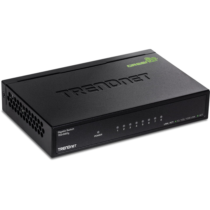 TRENDnet TEG-S82G 8-Port Gigabit GREENnet Switch, Ethernet Splitter, 10/100/1000 Mbps, Lüfterlos, 16
