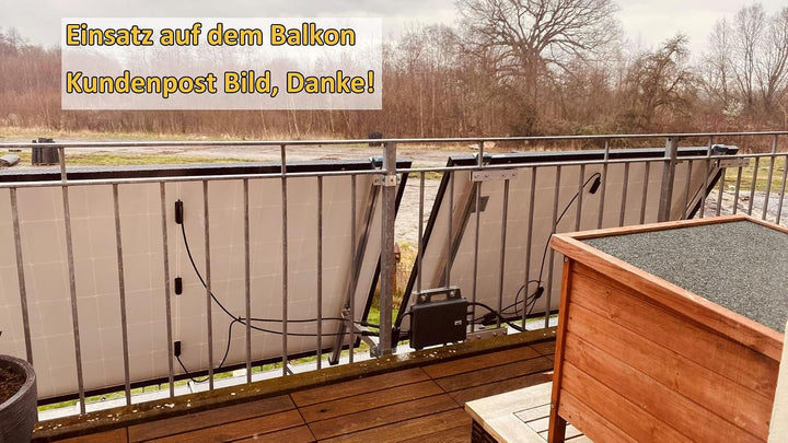 Solarmodul Dachhalterung Montage Balkongeländer, Befestigung Aufständerung, 0-60° Verstellbar Flachd
