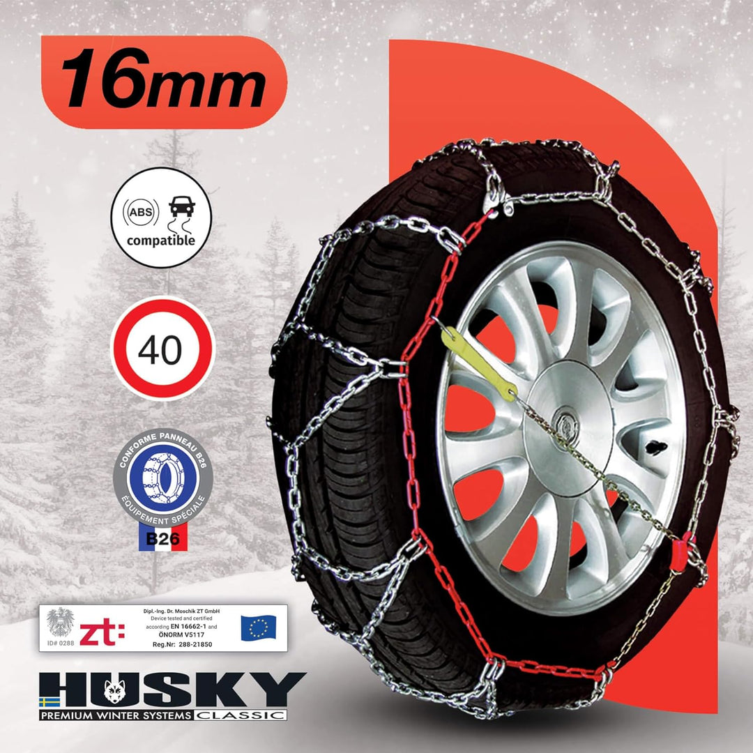 SUMEX HUPR247 4WD Husky Professional Schneeketten 16 mm, HUPR247