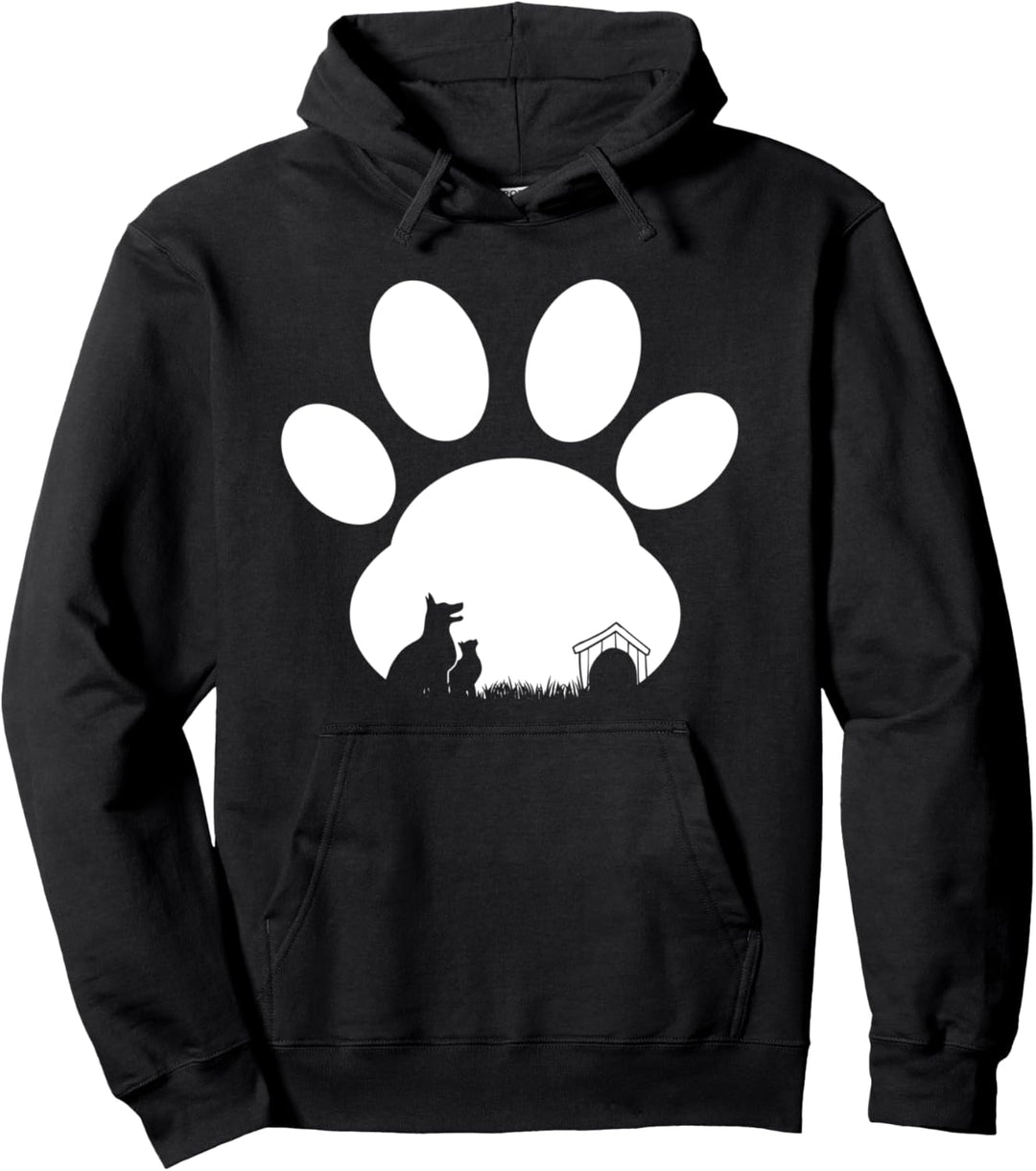 Cooler Hund Katze Spruch Pfote Pullover Hoodie