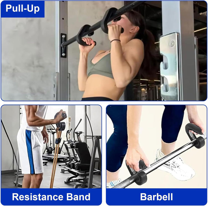 Double D Fitness Griffe, 2 Stück 90-Grad-Haken Klimmzug Griffe, Griffe für Fitnessbänder, Pull Up Gr